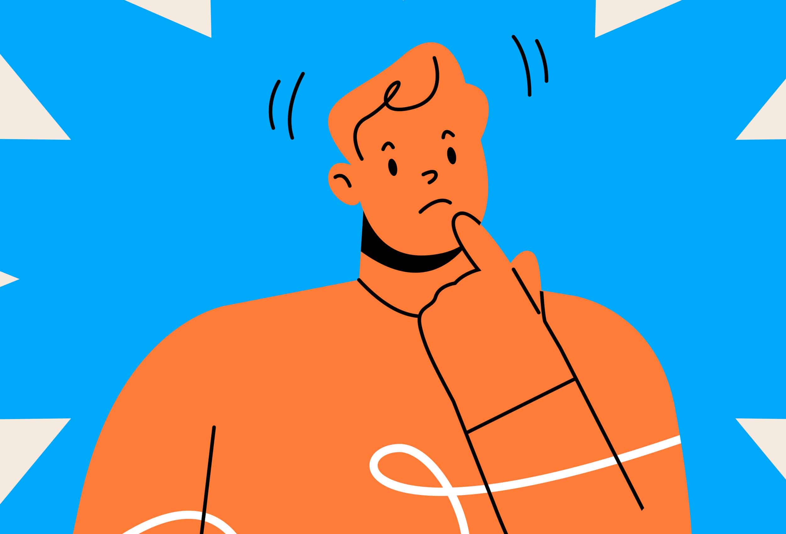 Illustration of man questioning if he has C-PTSD.